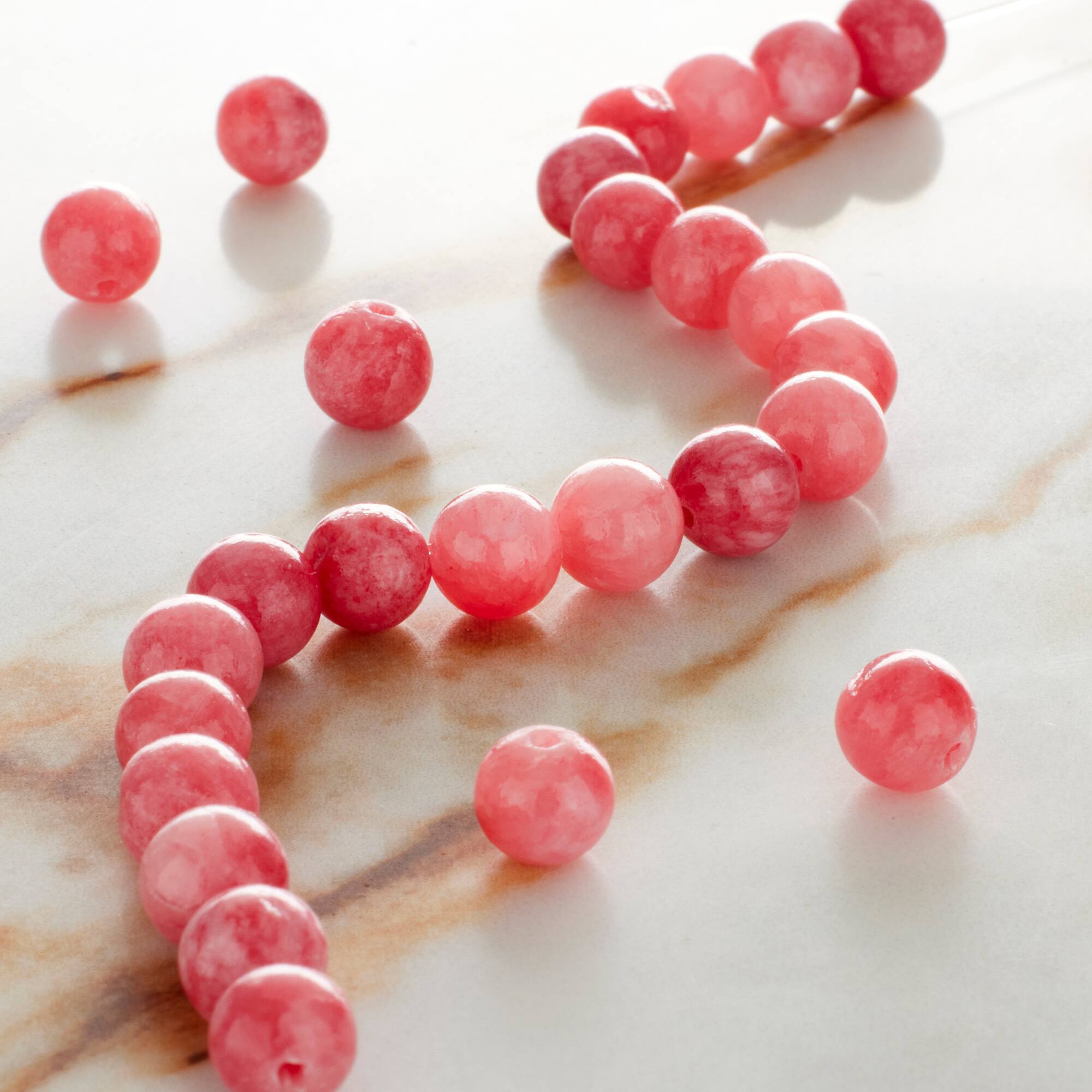 Pink Quartzite Round Beads, 6mm by Bead Landing™